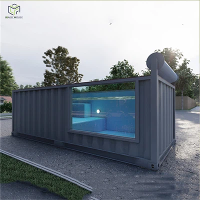 Piegādes konteineru peldbaseins zemē